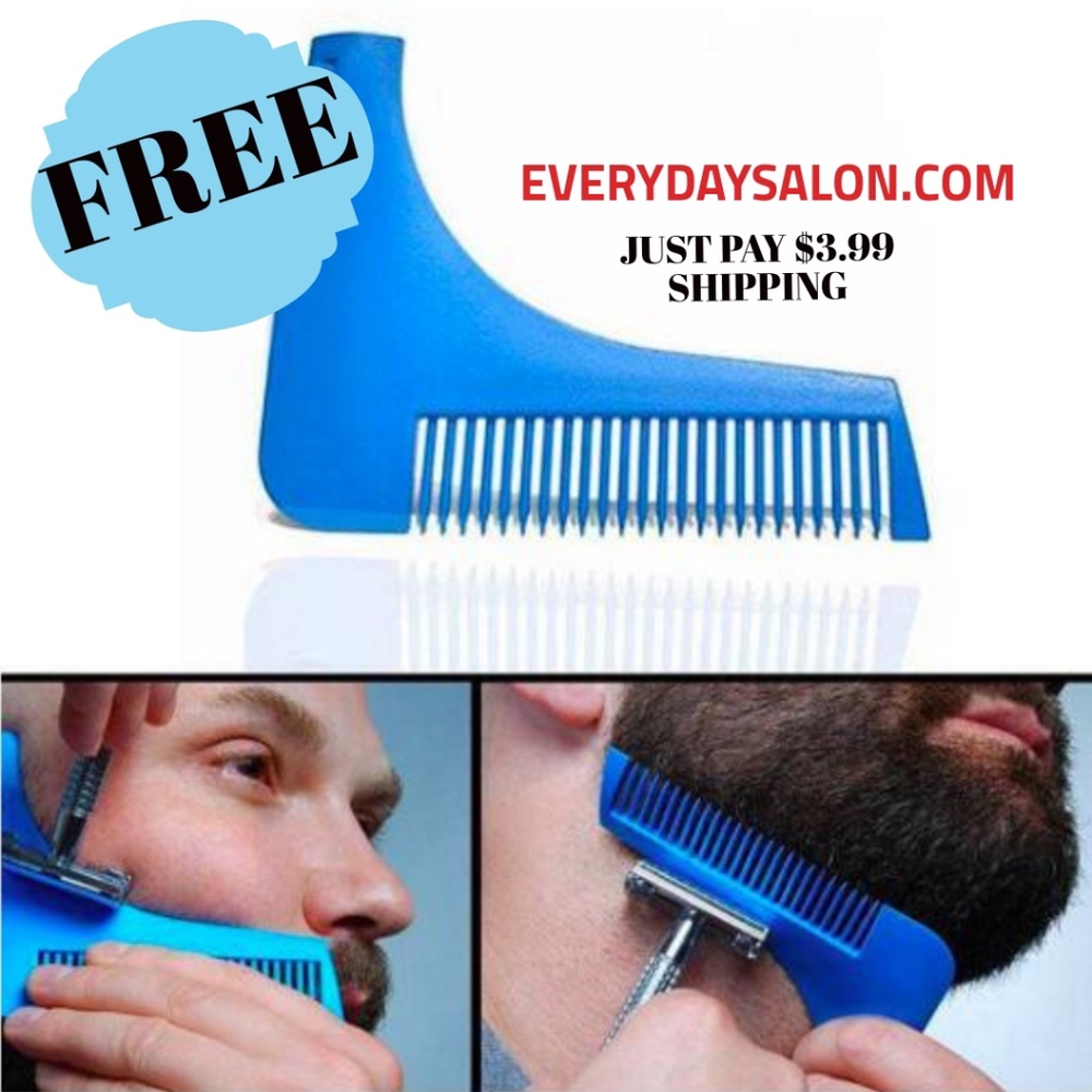 Mens Grooming Beard and Mustache Comb